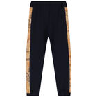 Boys Navy Blue Logo Geo Map Tracksuit, 1, hi-res